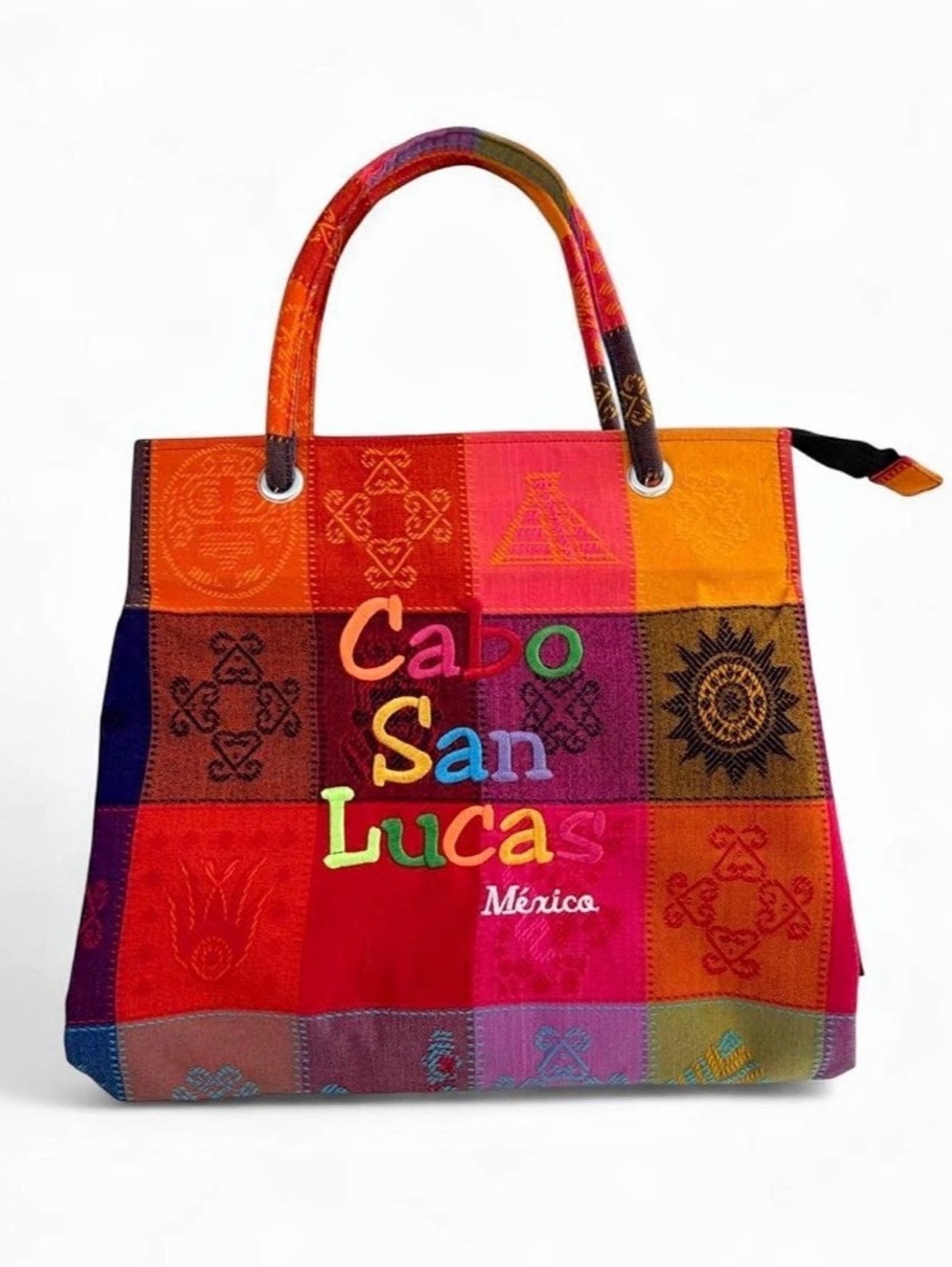 Artesania La Malinche Cabo San Luca México Multicolor Tote Bag Like New.